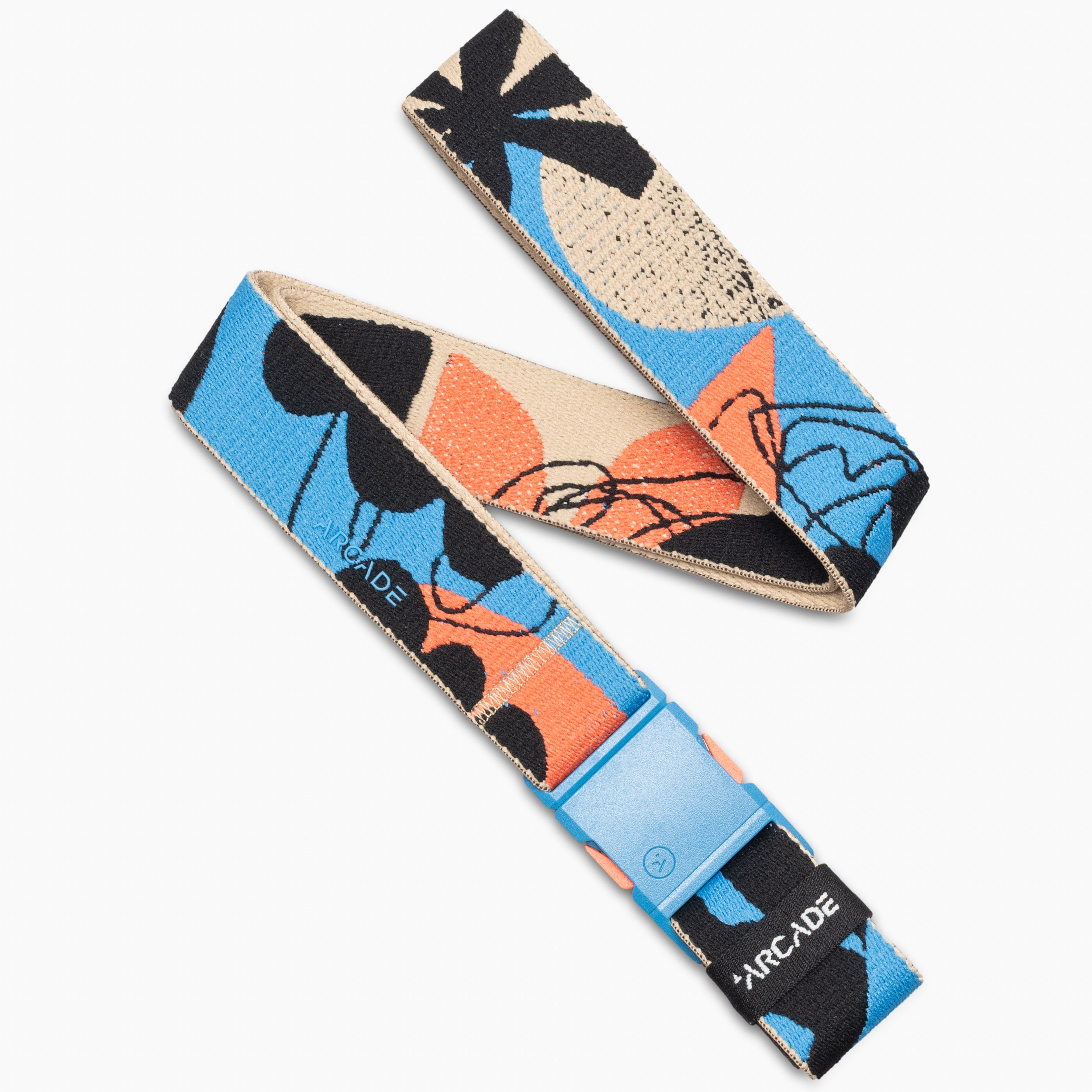 Arcade Inkstorm Slim Belt in Tide — full belt with buckle
